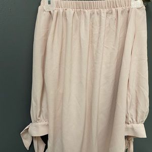 Light pink off the shoulder top